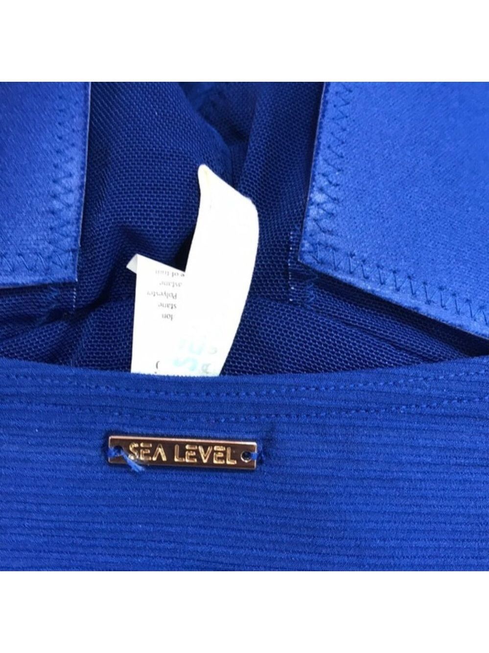 Sea Level Riviera Ribbed One Piece Swim Ocean Blue - Picture 5 of 9